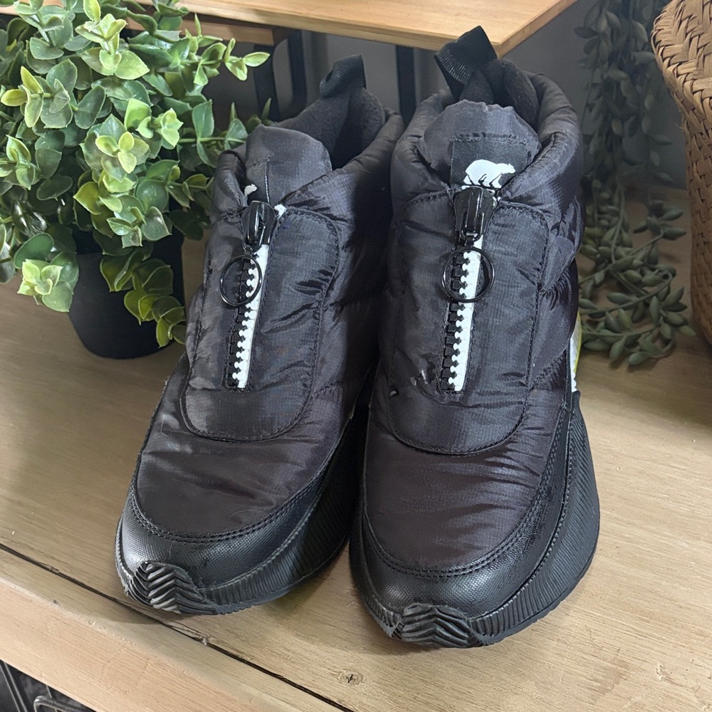 Sorel Black and White Quilted High-Tops